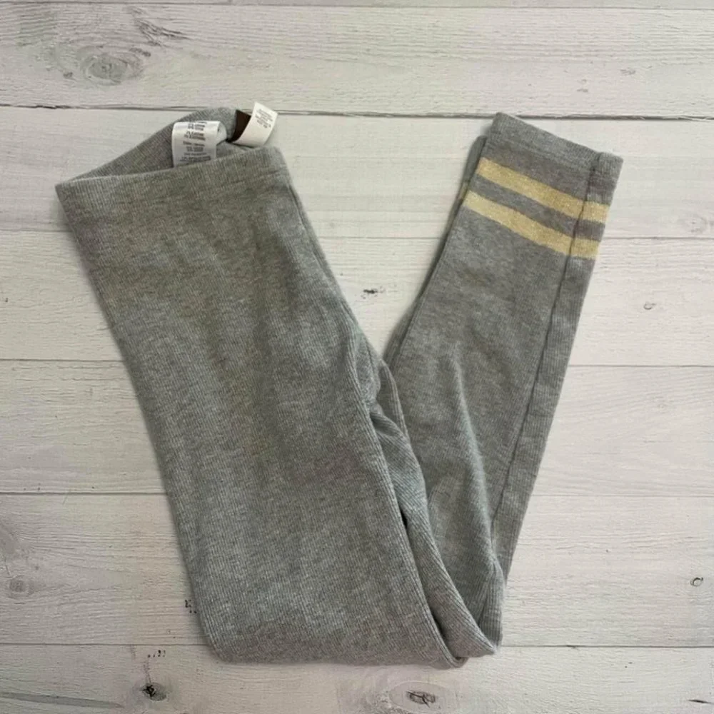 tea‎ collection grey ribbed leggings size 7